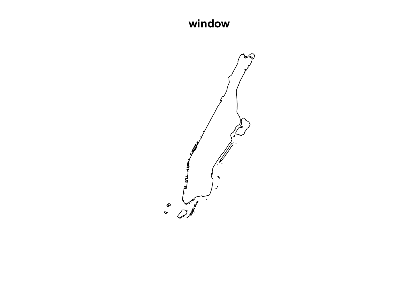 Plot window based on Manhattan polygon