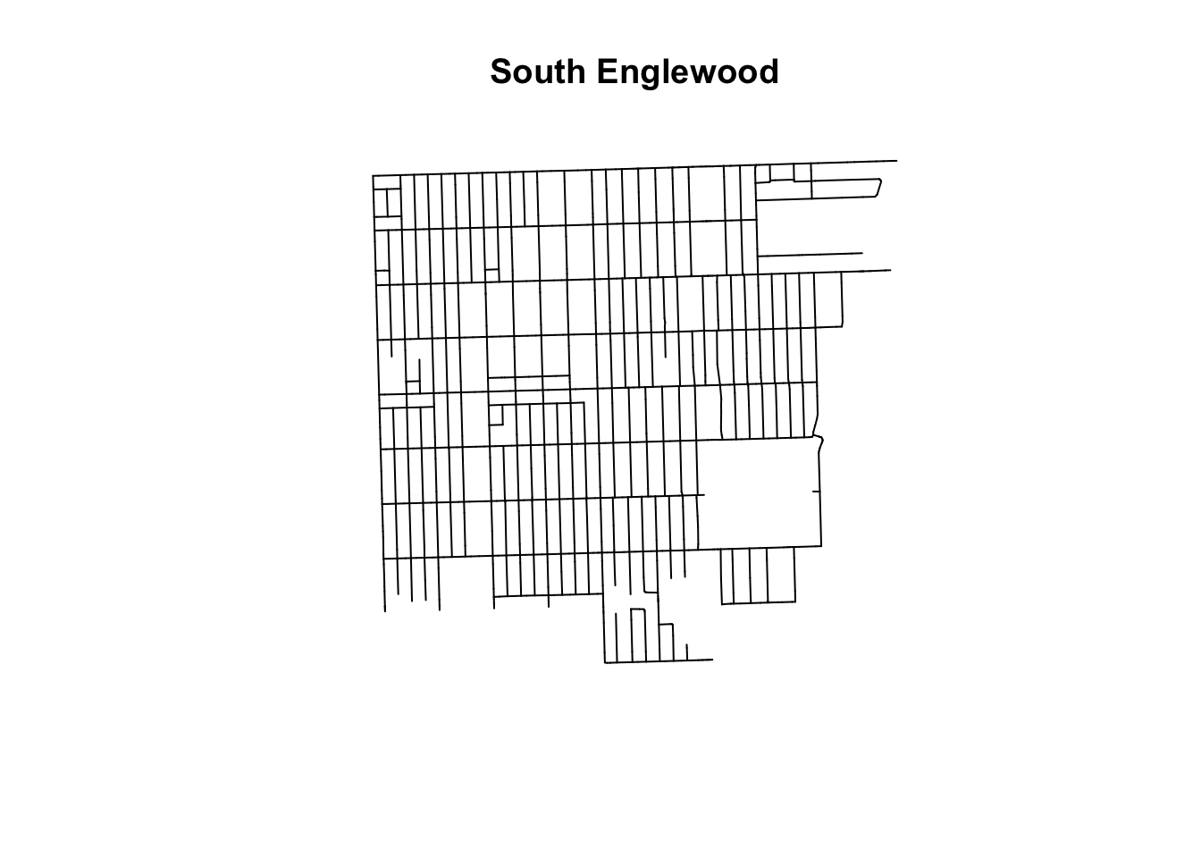 Street network of South Englewood as linnet object