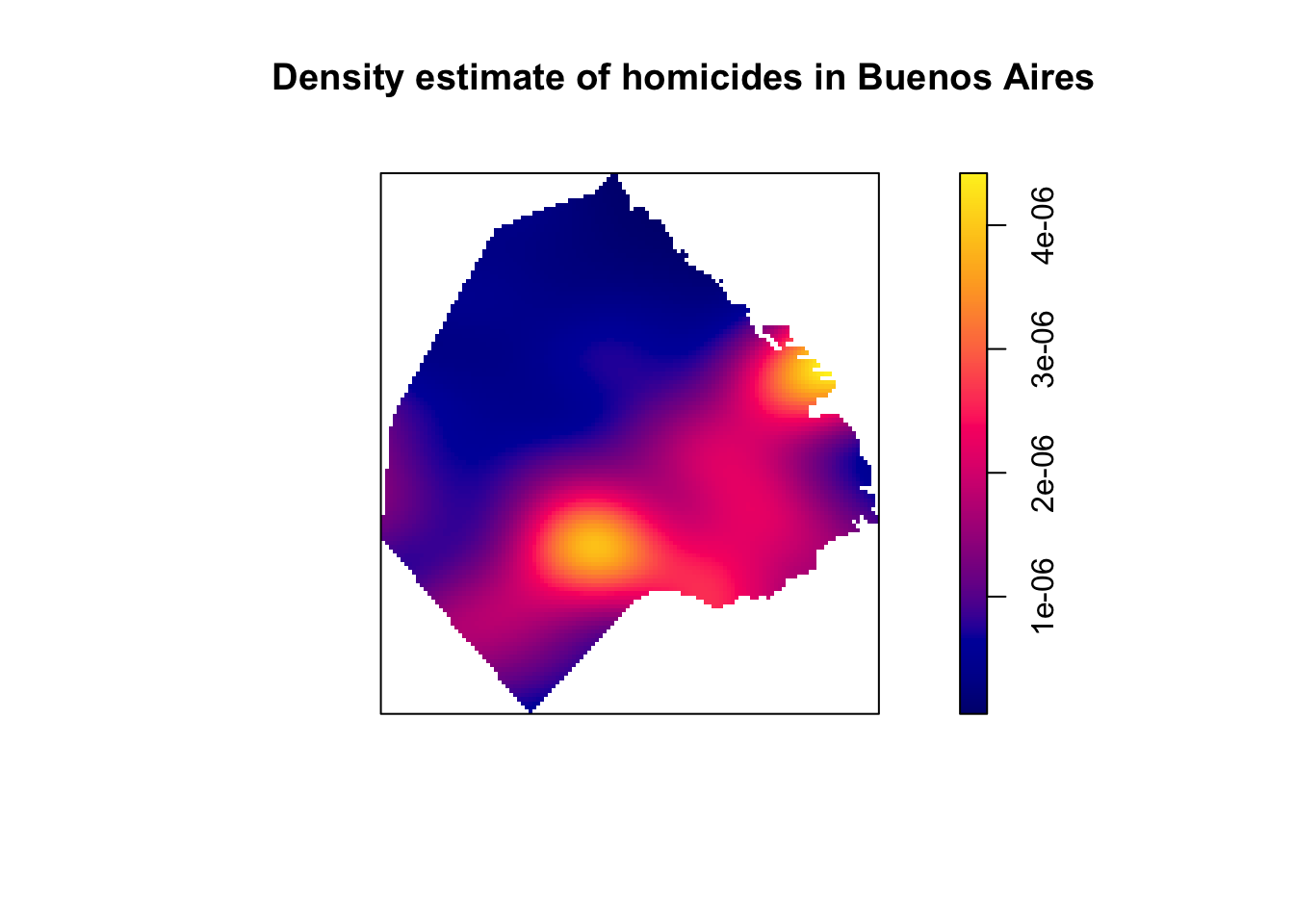 Global envelope plot for clustering in Buenos Aires homicide data